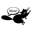 Wall decals for doors - Wall decal door Greetings from cat - ambiance-sticker.com
