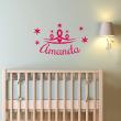 Wall decals Names - Princess crown wall decal - ambiance-sticker.com