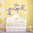 Animals wall decals - Personalized sticker with monkeys Wall decal - ambiance-sticker.com