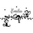 Animals wall decals - Personalized sticker with monkeys Wall decal - ambiance-sticker.com