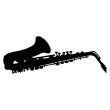 Wall decals music - Wall decal Saxophone - ambiance-sticker.com