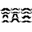 Figures wall decals - Wall decal Series mustache - ambiance-sticker.com