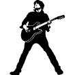 Wall decals music - Wall decal Silhouette guitarist - ambiance-sticker.com
