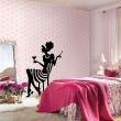 Figures wall decals - Silhouette woman and cocktail - ambiance-sticker.com