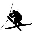 Sports and football  wall decals - Wall decal ski acrobat 2 - ambiance-sticker.com