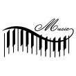 Wall decals music - Wall decal Music keys - ambiance-sticker.com