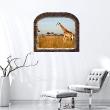 Wall decals landscape - Wall decal landscape with a giraffe - ambiance-sticker.com