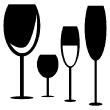 Wall decals Wine glasses - ambiance-sticker.com