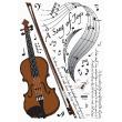 Violin decal - ambiance-sticker.com