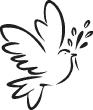 Symbol of peace dove sticker - ambiance-sticker.com
