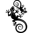 Two lizards wall decal - ambiance-sticker.com