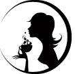 sexy woman drinking coffee stickers - ambiance-sticker.com