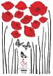 Flowers wall decals - Red Poppies Flowers Wall Decal - ambiance-sticker.com