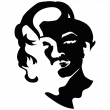 Marilyn Monroe inverted portrait - ambiance-sticker.com