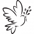 Symbol of peace dove sticker - ambiance-sticker.com