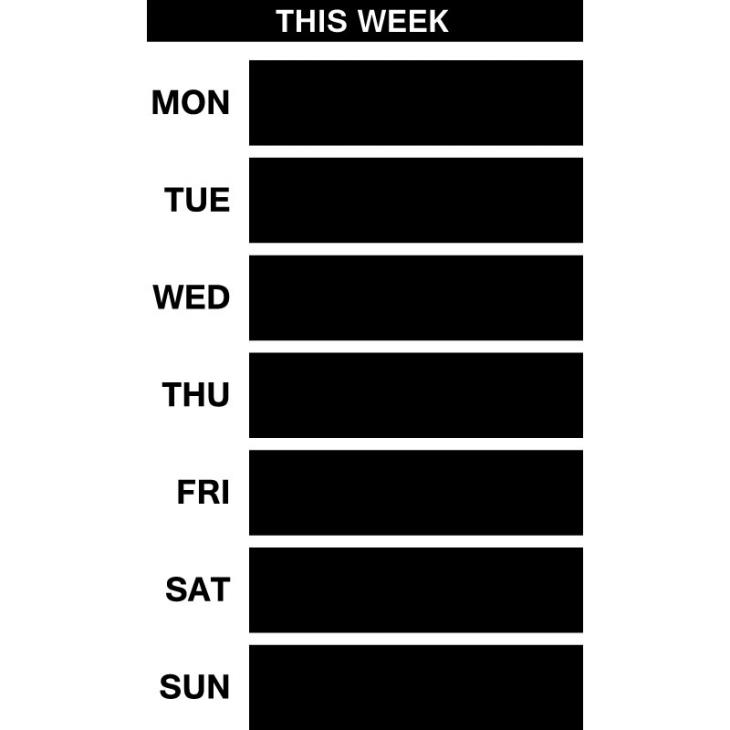 Weekly Calendar Chalkboard - ambiance-sticker.com
