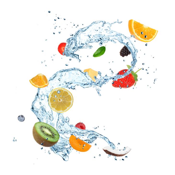 Refrigerator wall decals - Wall decal Fruits and water - ambiance-sticker.com