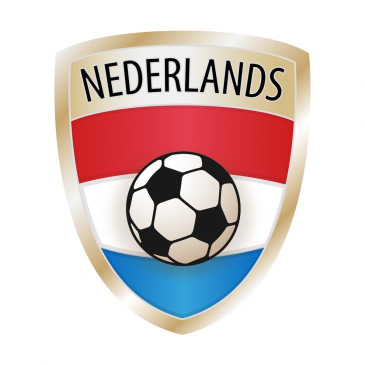 Car Stickers and Decals - Sticker Flag with football, The Netherlands - ambiance-sticker.com