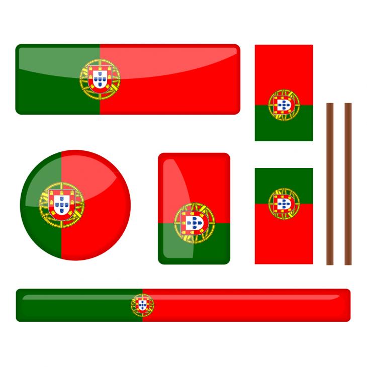 Car Stickers and Decals - Sticker Kit of various Portuguese flags - ambiance-sticker.com