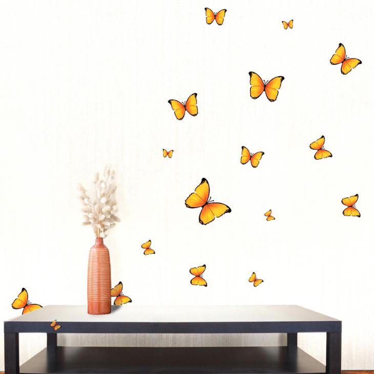 Yellow butterflies - ambiance-sticker.com
