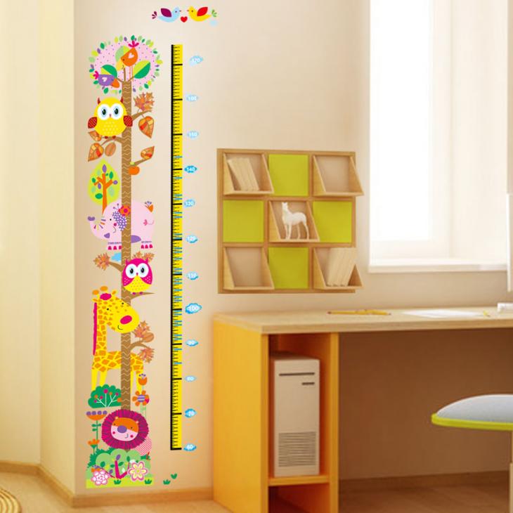 Animals wall decals - Owl and girafe  kidmeter  wall decal - ambiance-sticker.com
