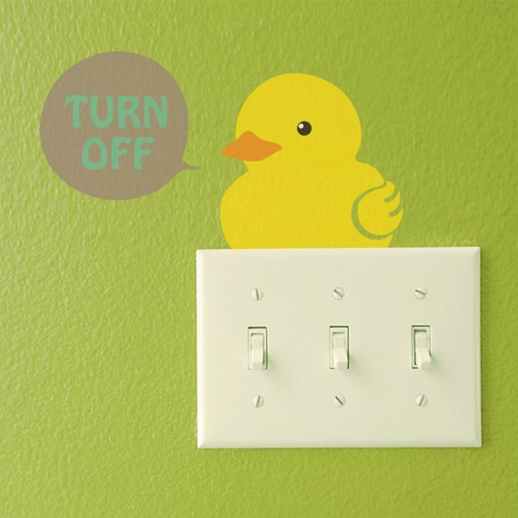 Animals wall decals - Outlet and chick cup wall decal - ambiance-sticker.com