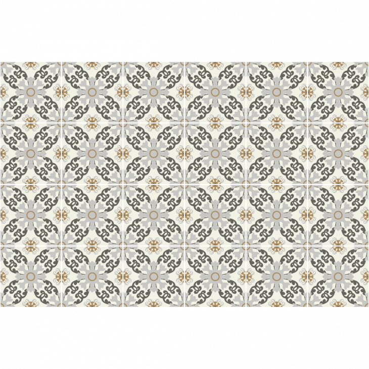 stickers carreaux de ciment - 24 stickers carrelages azulejos Carminda - ambiance-sticker.com