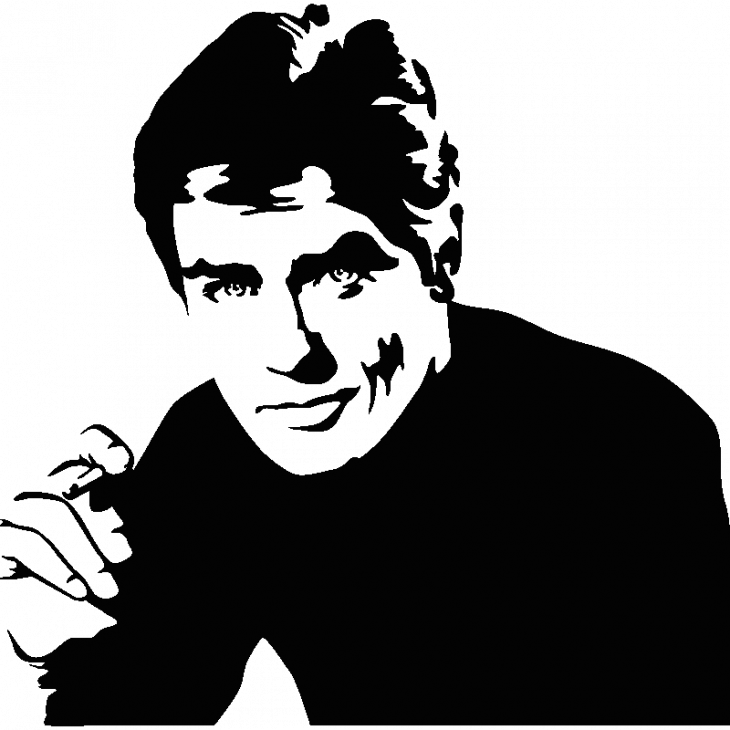 Alain Delon portrait 2 - ambiance-sticker.com