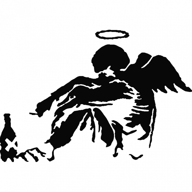 Wall decals design - Wall decal fallen angel - ambiance-sticker.com