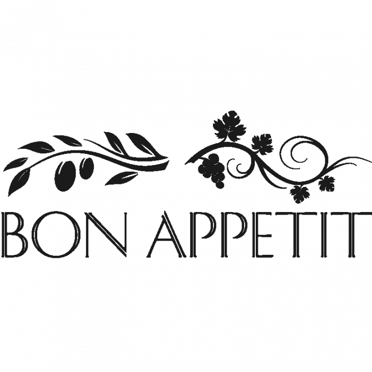 Wall decals for the kitchen - Wall decal Bon Appétit - ambiance-sticker.com
