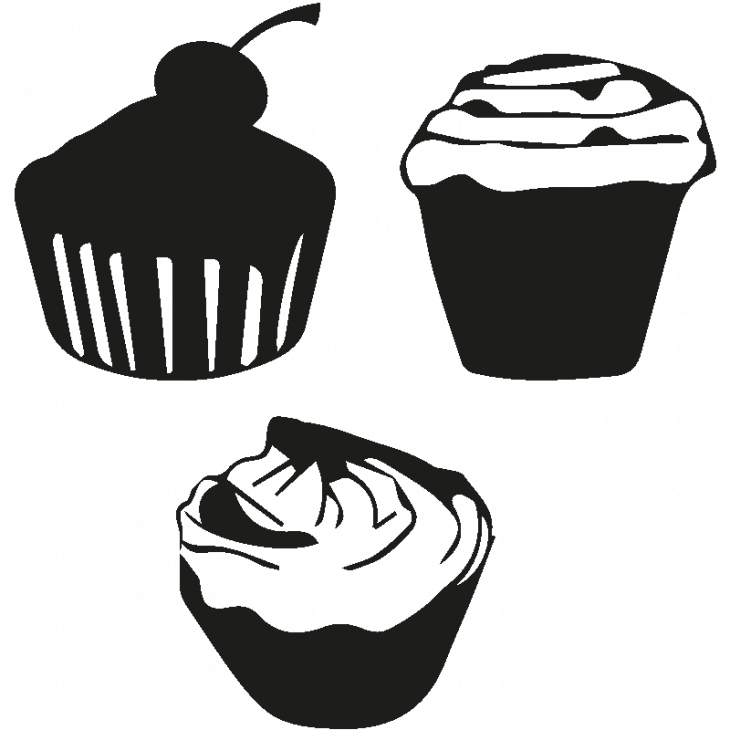 Wall decals for the kitchen - Wall decal Cupcake - ambiance-sticker.com