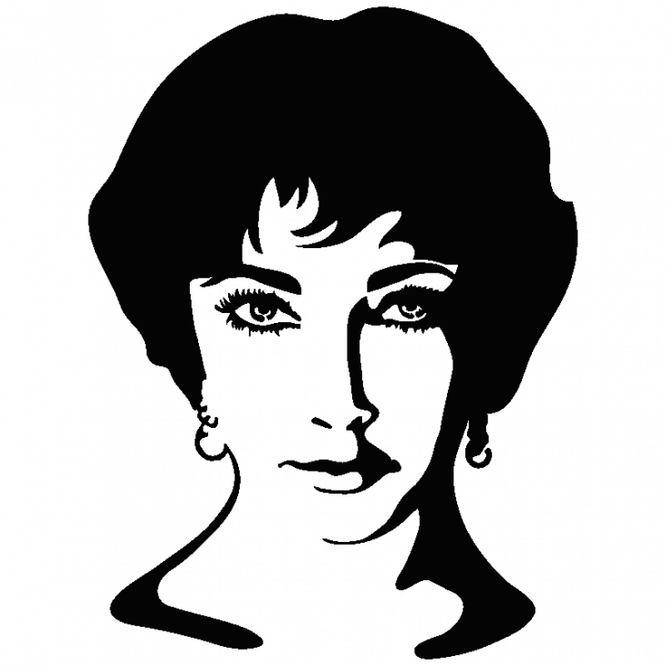 Elizabeth Taylor portrait 2 - ambiance-sticker.com