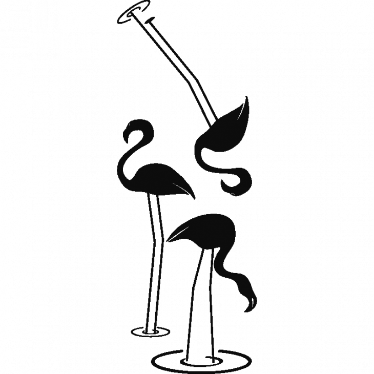 Flamingo decals - ambiance-sticker.com