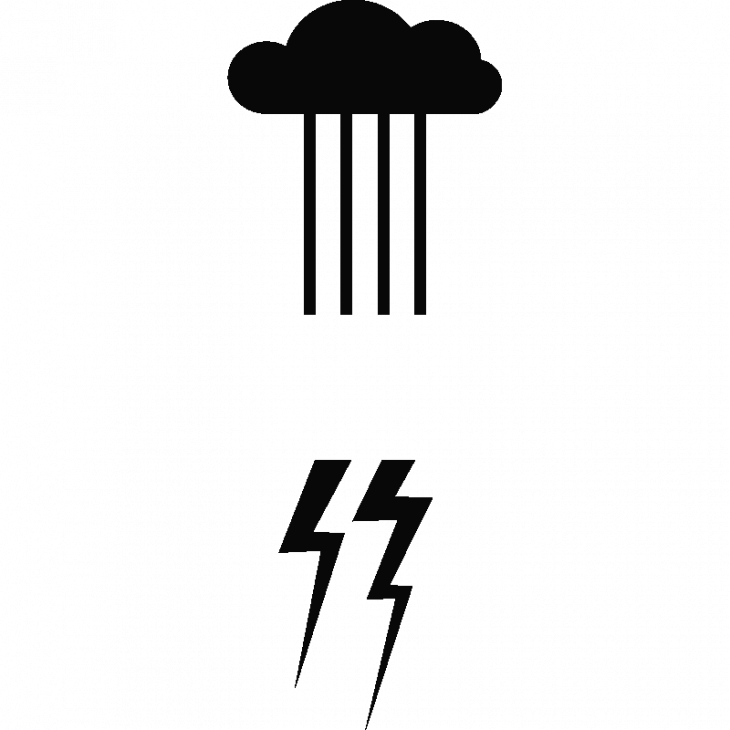 Rain turning into lightning - ambiance-sticker.com