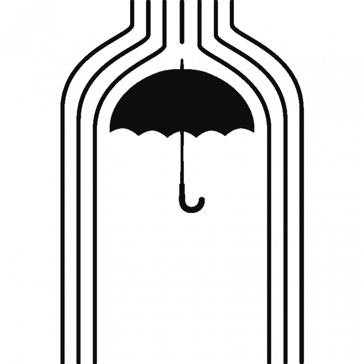 Umbrella dividing the rain - ambiance-sticker.com