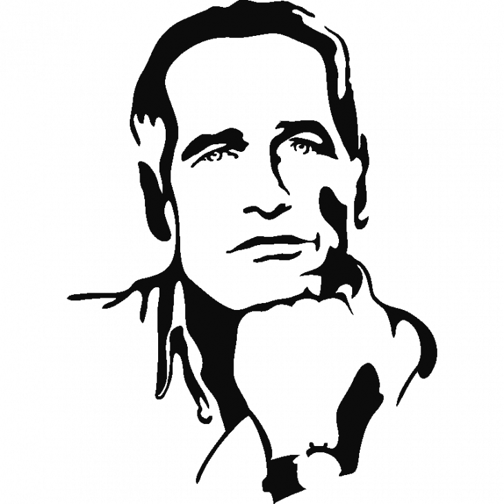 Paul Newman portrait 2 - ambiance-sticker.com