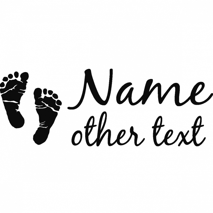 Wall decals Names - Baby footprints wall decal - ambiance-sticker.com