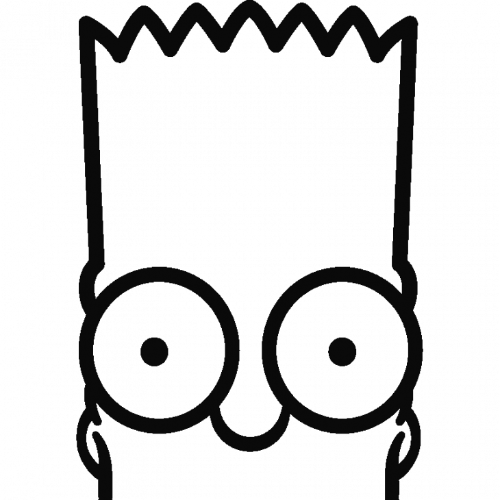 Bart Simpson face - ambiance-sticker.com