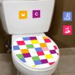 Vinilos decorativos WC - Vinilo Cubos coloridos - ambiance-sticker.com