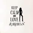 Stickers muraux 'Keep Calm' - Sticker Keep Calm and Love Fashion - ambiance-sticker.com