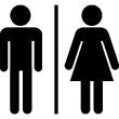 Sticker muraux pour portes - Sticker Hommes / Femmes signe 2 - ambiance-sticker.com
