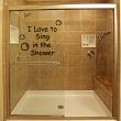 Stickers muraux salle de bain - Sticker Sing shower - ambiance-sticker.com