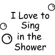 Stickers muraux salle de bain - Sticker Sing shower - ambiance-sticker.com