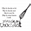 Sticker recette Mousse au chocolat  - Stickers muraux pour la cuisine - ambiance-sticker.com