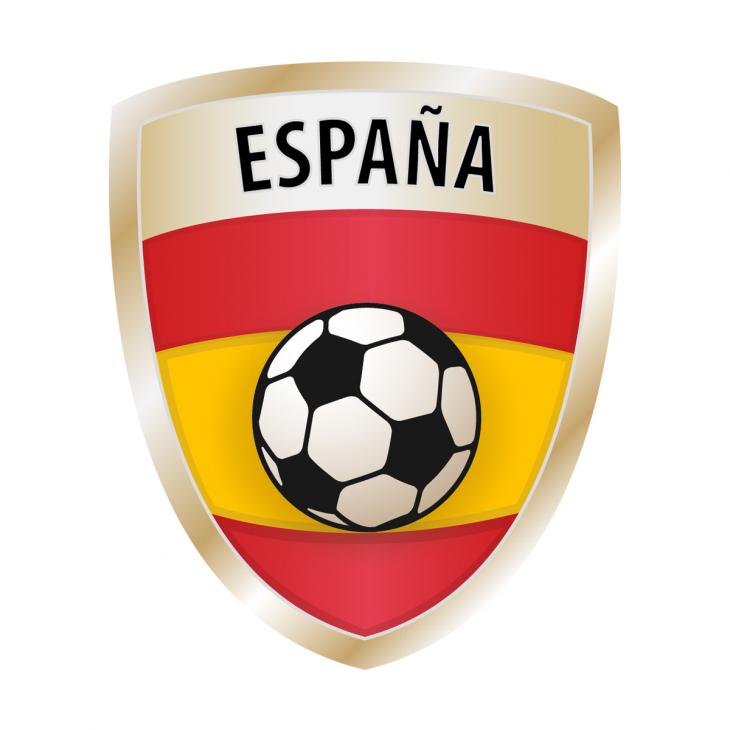 Stickers et Autocollants Voiture - Sticker Drapeau avec le football, Espagne - ambiance-sticker.com
