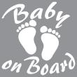 Muurstickers babykamer - Muursticker ondertekenen met baby voetafdrukken - ambiance-sticker.com