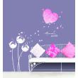 Muurstickers roze hart bloemen - ambiance-sticker.com