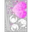 Muurstickers roze hart bloemen - ambiance-sticker.com
