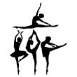 Muurstickers Swarovski Elements - Muursticker Balletdansers - ambiance-sticker.com