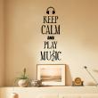 Muurstickers 'Keep Calm' - Muursticker Muziek afspelen - ambiance-sticker.com